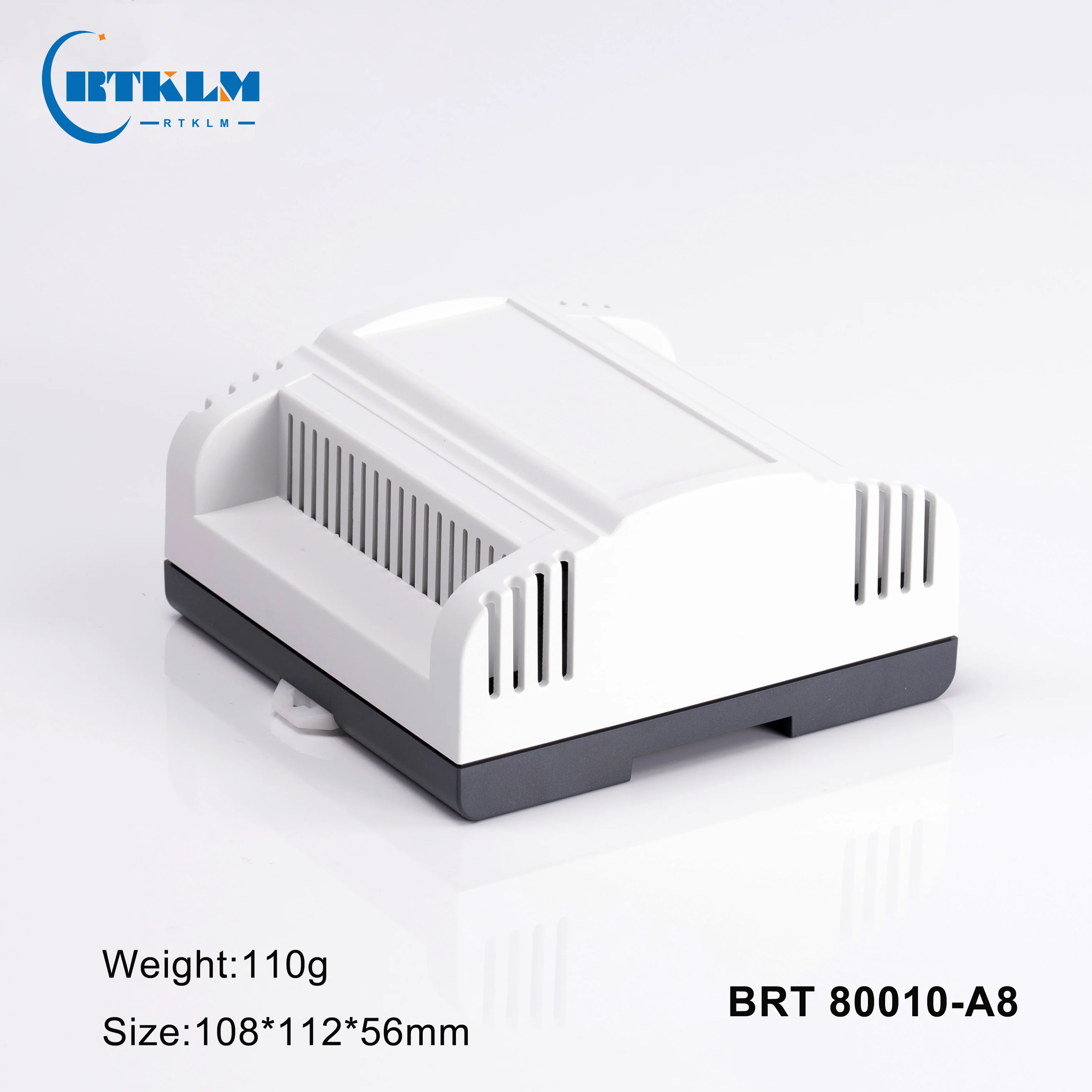 DIY Din Rail Industrial Control Enclosure Plastic Housing Junction Box Instrument Case Fireproof Material 112*108*56MM