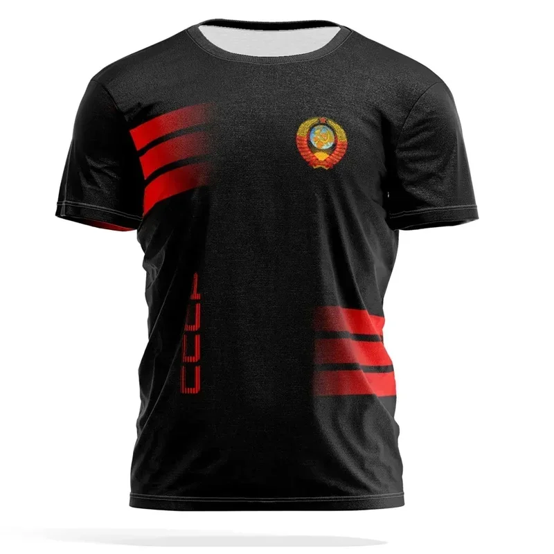 RUSSIA Flag 3D Print Sport Quickdry Breathable Men Tshirt Outdoor Football Jersey Team Logo Shortsleeve Parent-child Top Clothes