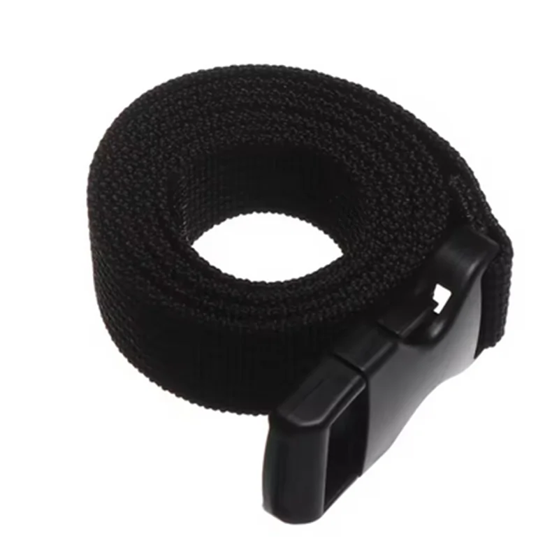 Sangle de ceinture à cils en Nylon noir Durable, 0.5-3M, attaché de voyage, avec boucle à came, Kits de voyage, outil de Camping en plein air