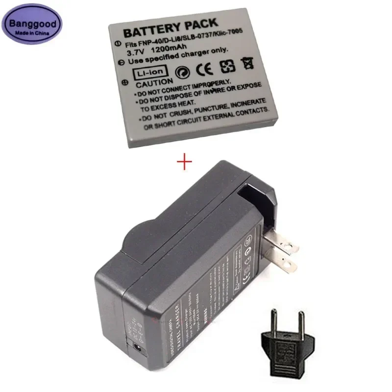 Batería FNP-40 de 1200 mAh con cargador AC: La solución definitiva para tu cámara Fujifilm NP-40
