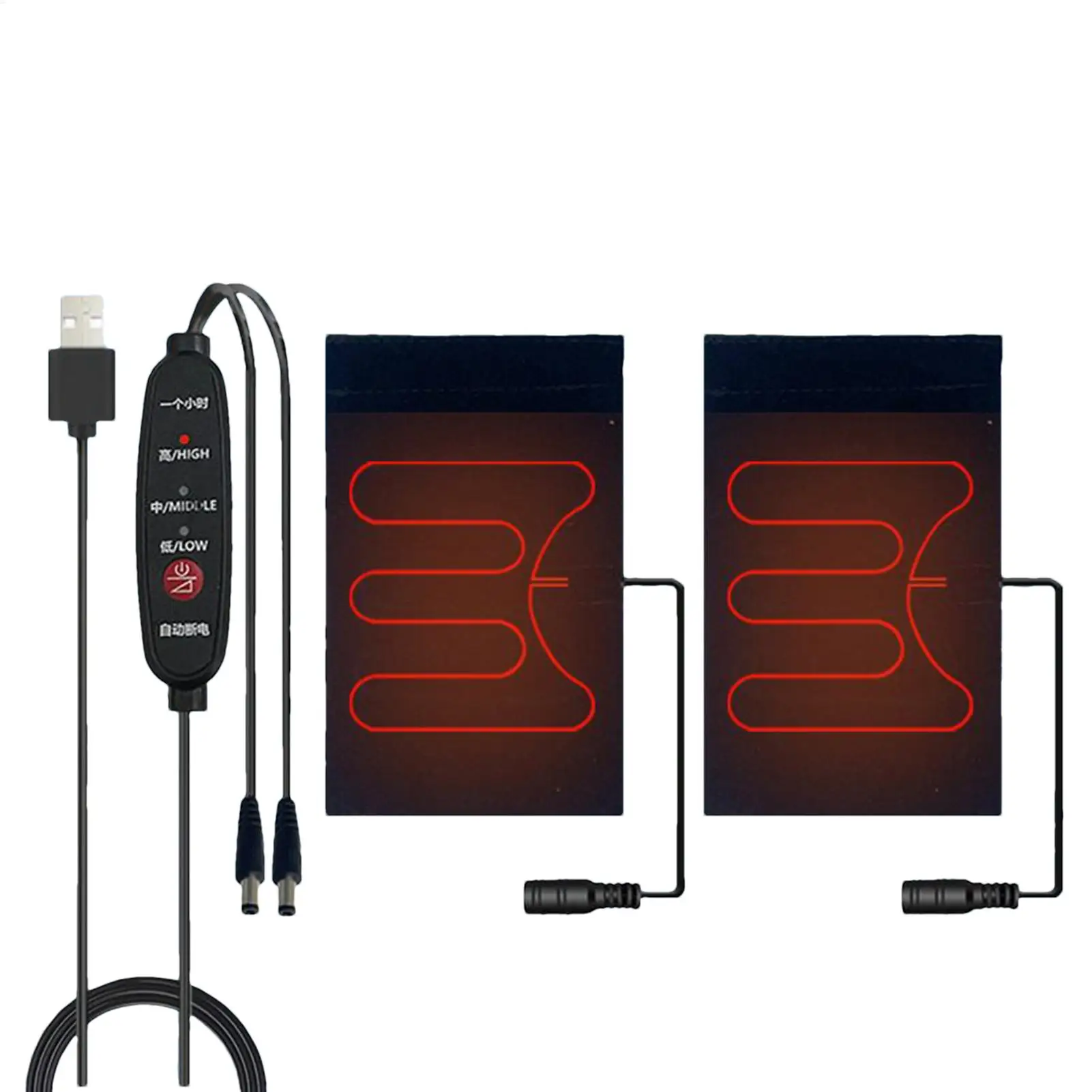 

Обогреватель руля 5 В, чехлы для ручек мотоцикла с подогревом, 3 регулируемые температуры, зимняя теплая защита для езды, электрическое снаряжение