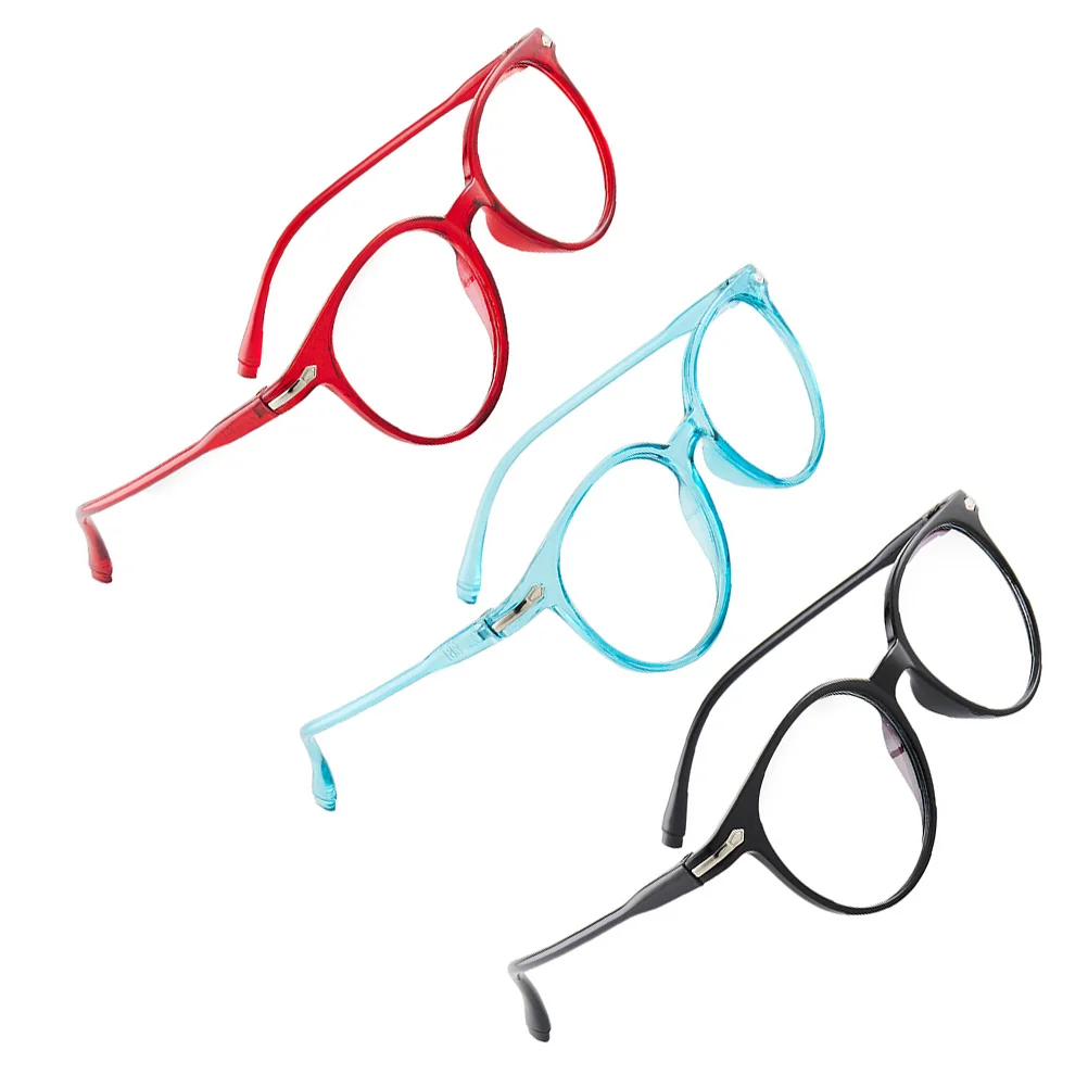 

3pcs Blue Light Blocking Glasses PC Material Safe Durable Comfortable Skin Friendly Light Protection for Gaming