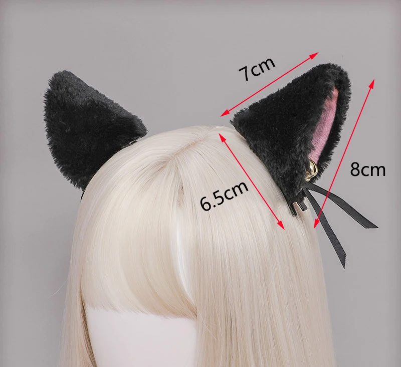 Anime Katze Ohr Haarspange Cosplay Lolita Kawaii Kätzchen Kopfschmuck Niedlichen Cartoon Tier Kopfbedeckungen Halloween Party Kostüme Zubehör – Detail 5