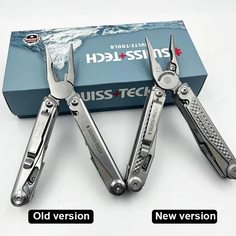 SWISS TECH 18 In 1 Multitool Newest Folding Pliers Multi-functional Combination Tool Pocket Knife Scissors EDC Outdoor Equipment