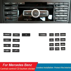 Car Center Console Air Conditioning Button Cover CD Knob Trim Sticker For Mercedes Benz C E Class W204 W205 GLK X204 ML W166 CLS