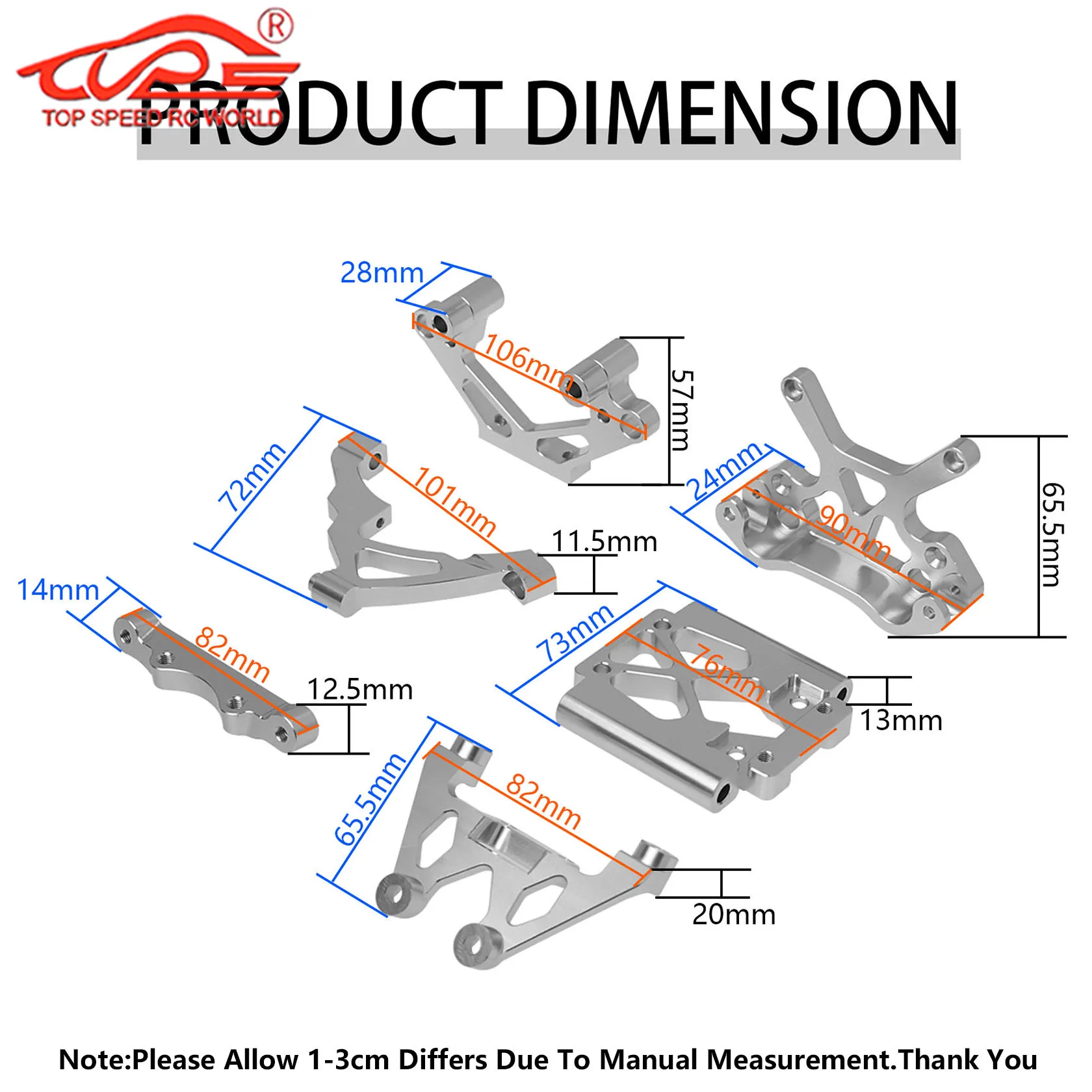ملحقات الرأس السائبة الأمامية المعدنية باستخدام الحاسب الآلي أو طقم الإطارات الرئيسية الخلفية لـ 1/5 مقياس HPI ROFUN BAHA ROVAN KM BAJA 5B 5T 5SC Rc قطع غيار السيارات الغاز