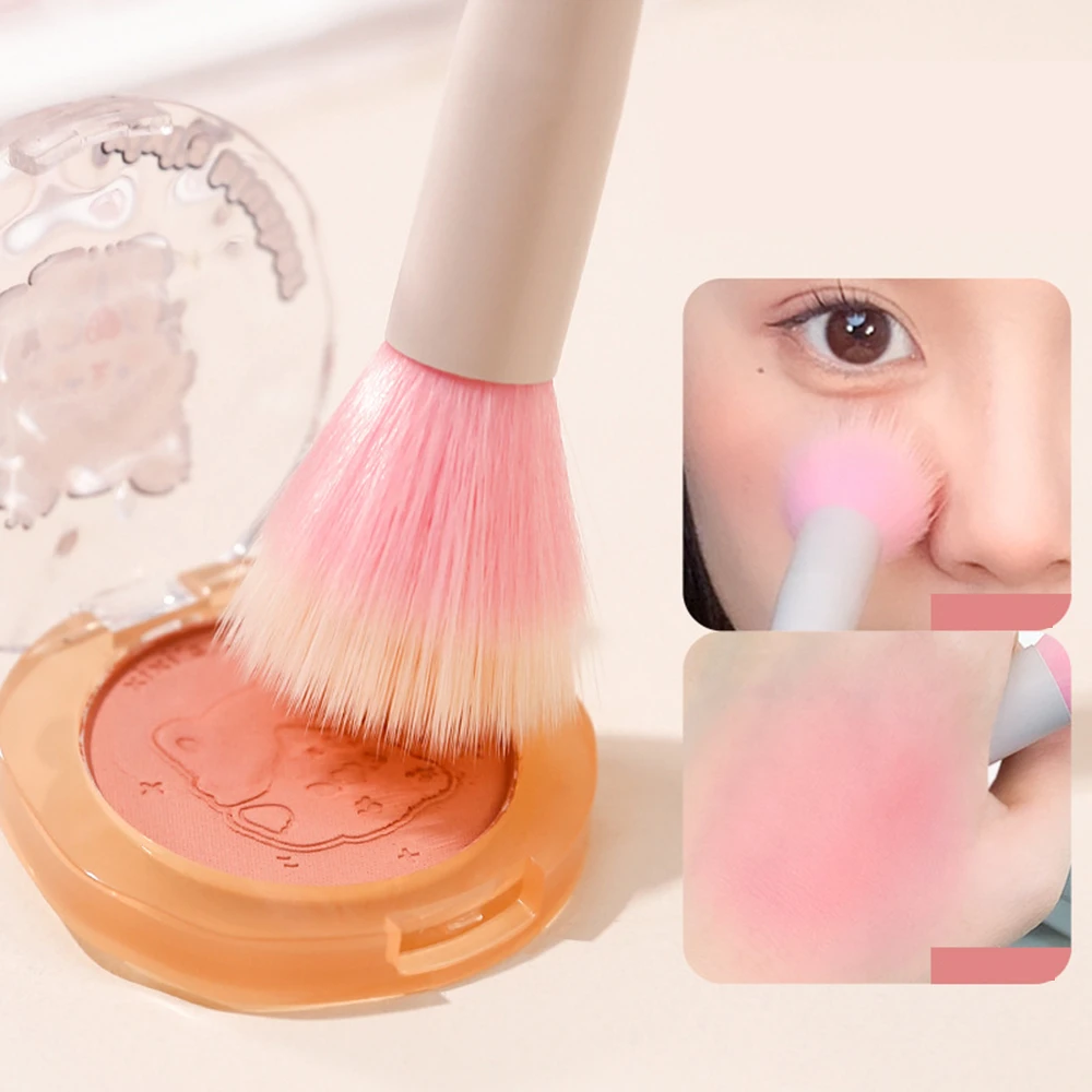 1Pc Makeup Brush Face Cheek Contour Blusher Nose Foundation Loose Power Cosmetic Make Up Brushes Tool Powder Blush Kabuki Brush