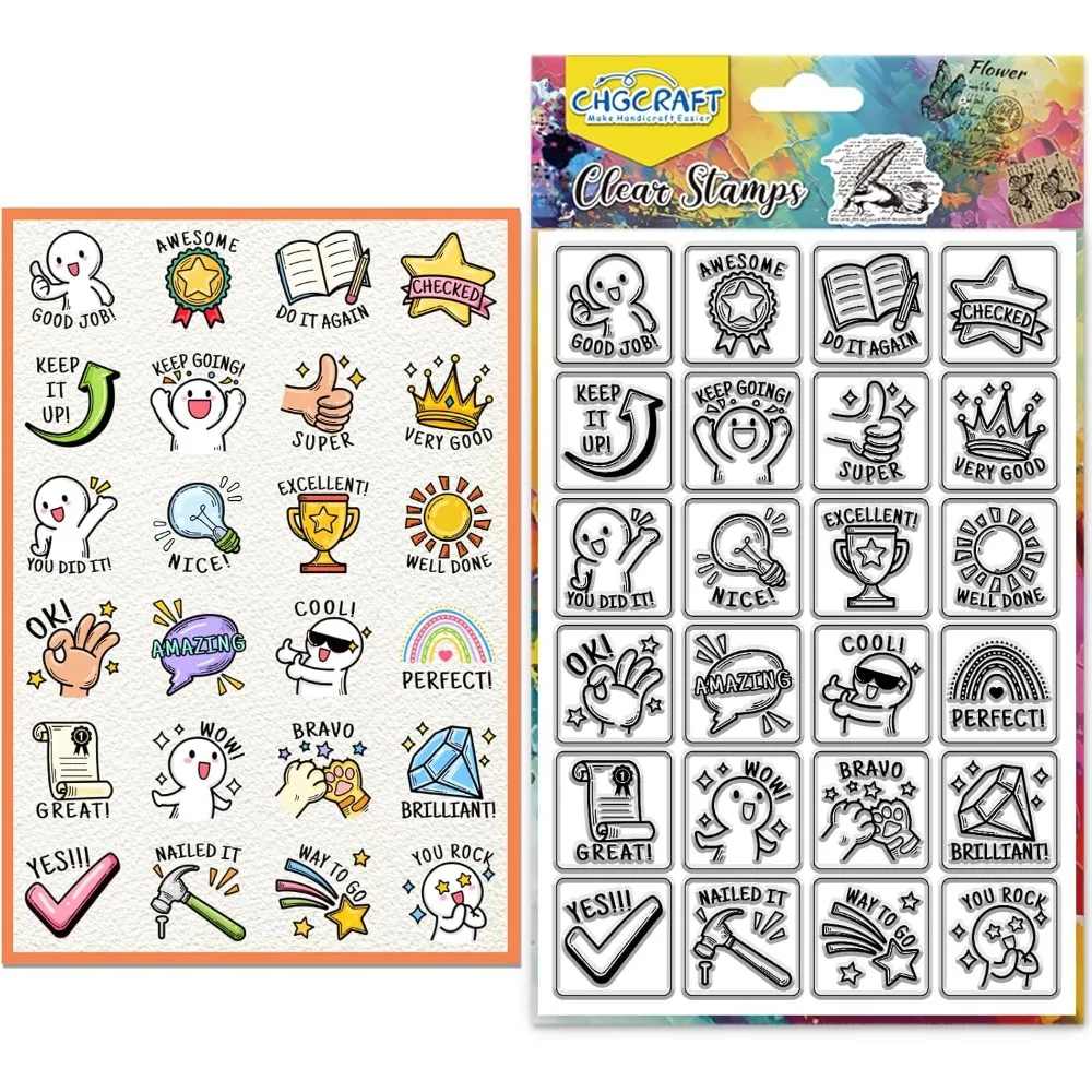 Klare Stempel für Lehrer, Klassenzimmer, transparente Bastelstempel für DIY-Scrapbooking, Fotoalbum, dekorative Kartenherstellung