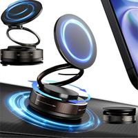 360° Vacuum Magnetic Phone Holder for Magsafe Suction Gym/Mirror/Shower/Smooth Surface Strong Suction Cup Car Phone Holder
