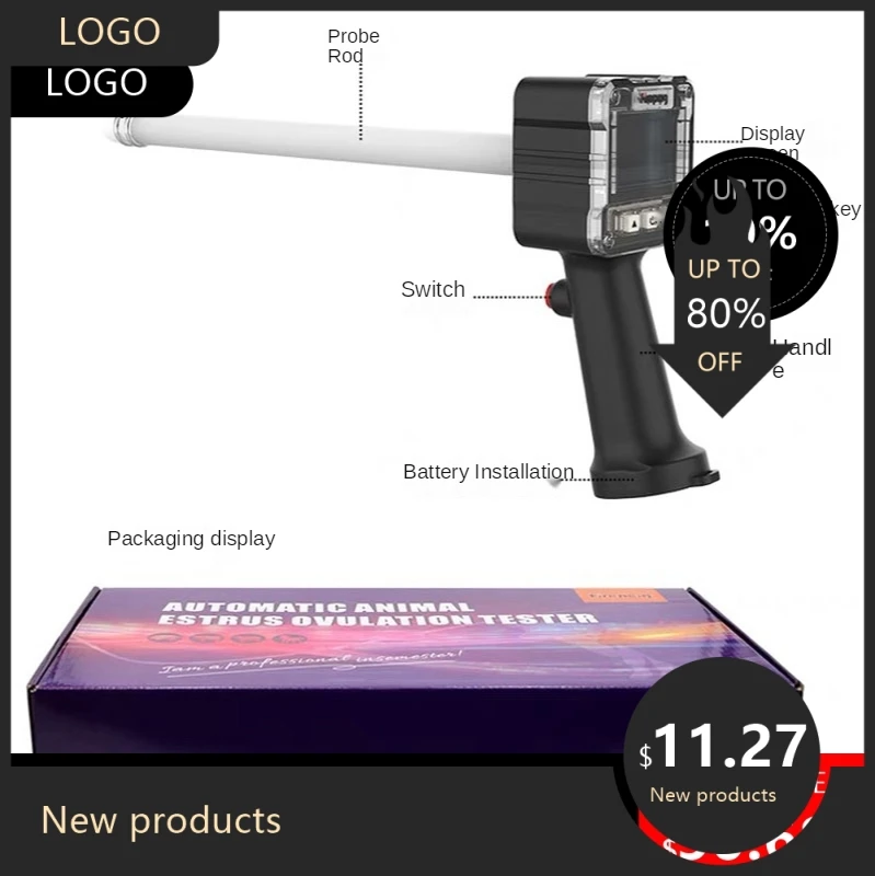 8480 8080 جديد البقرة الحصان الكلب جهاز اختبار الإباضة جهاز اختبار تأجير الخنزير كاشف التلقيح الاصطناعي ل #1
