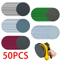 50 Uds. Discos de lijado de 6 pulgadas grano 1000-5000 papel de lija seco húmedo gancho y bucle 150mm papel de lija coche madera Metal pulido