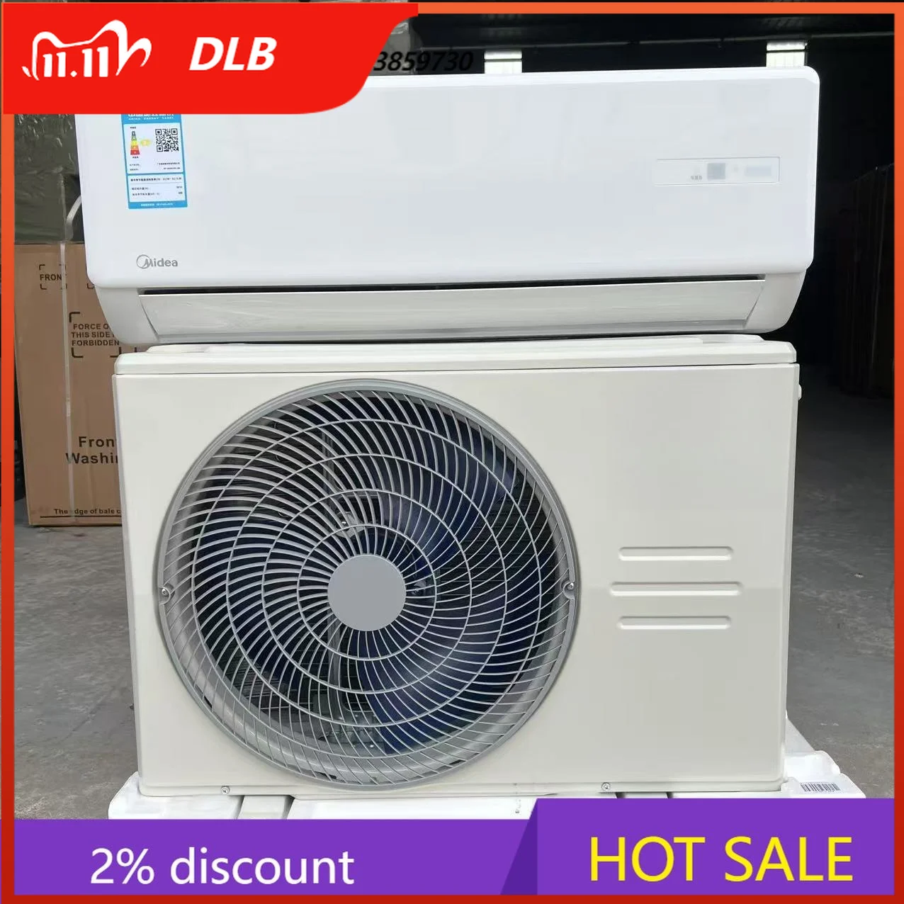 DLB for Chinese Version Midea Air Conditioner Split 12000btu 1ton 1.5p Cooling Only With English Remote Control R32 220 50/60HZW