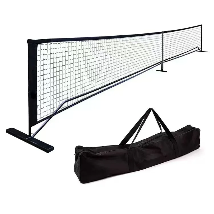 Customized Pickleball Nets with Wheels Indoor Pickleball Training Equipment 22 ft Movable Rolling Pickleball Net