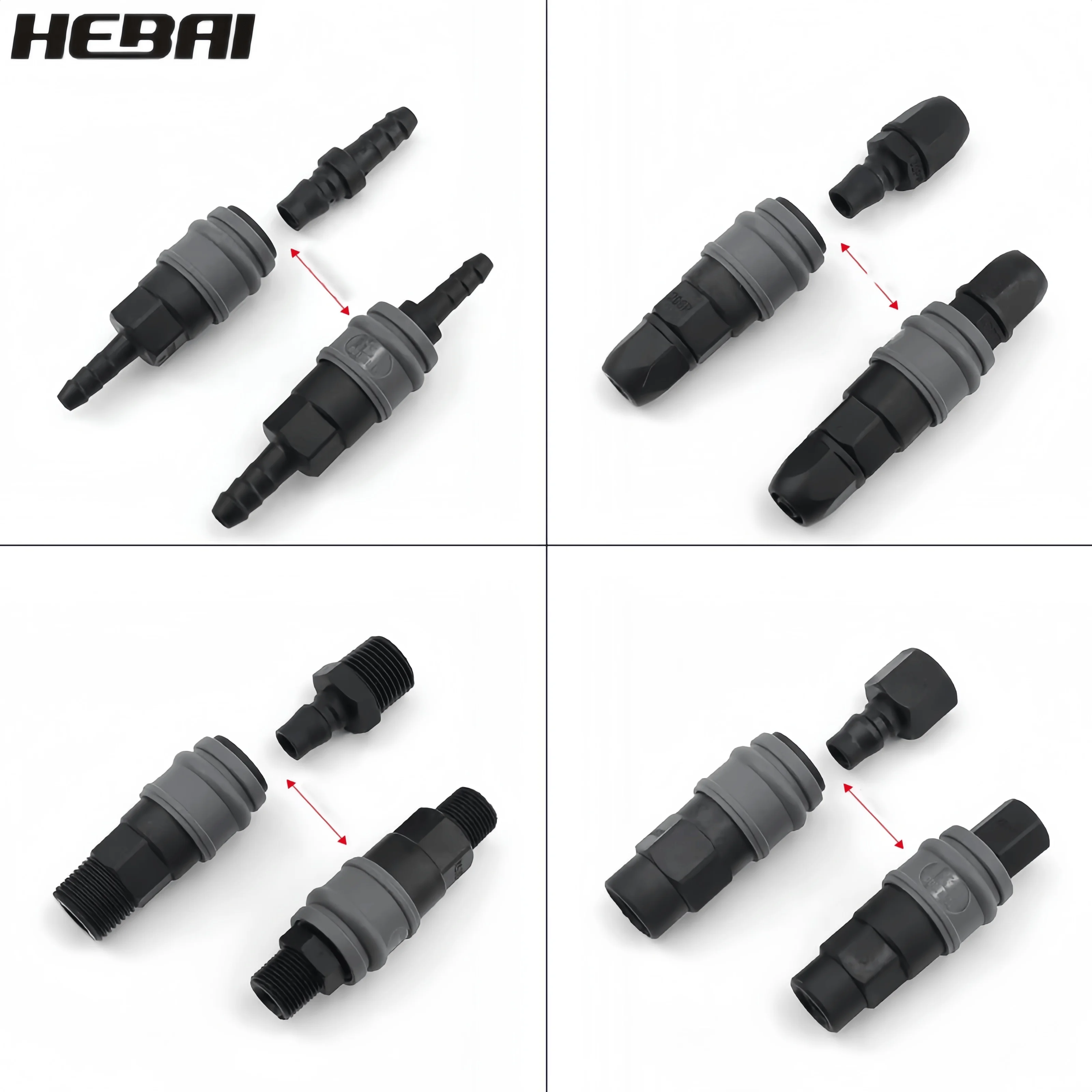 HEBAI Plastic C-Type Quick Connector Pneumatic High Pressure Coupling PP20 SP20 PF20 SF20 PH20 SH20 PM20 SM20 Air PumpCompressor