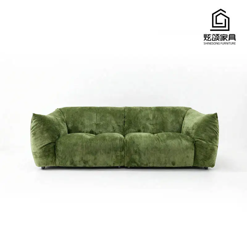 Modern Living Room Sofa Set With Soft Sponge Cushions And Synthetic Leather Upholstery For Family Seating And Home Lounge Use