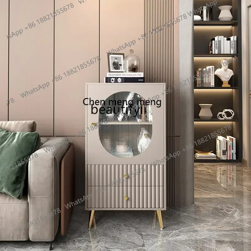 D178  Y zqCombined Bookcase Modern Simple Small Apartment Home Living Room Study Locker Storage Display Cabinet