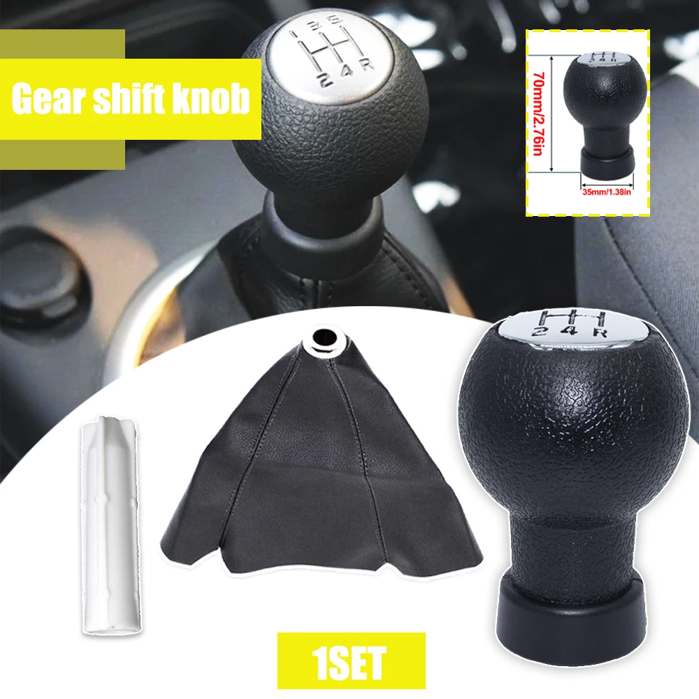 For Suzuki ALTO 2009-2014 5 Speed Manual Gear Stick Knob T Type Adapter Inner Sleeve Shifter Lever Pen Handle Cover Gaiter Boot