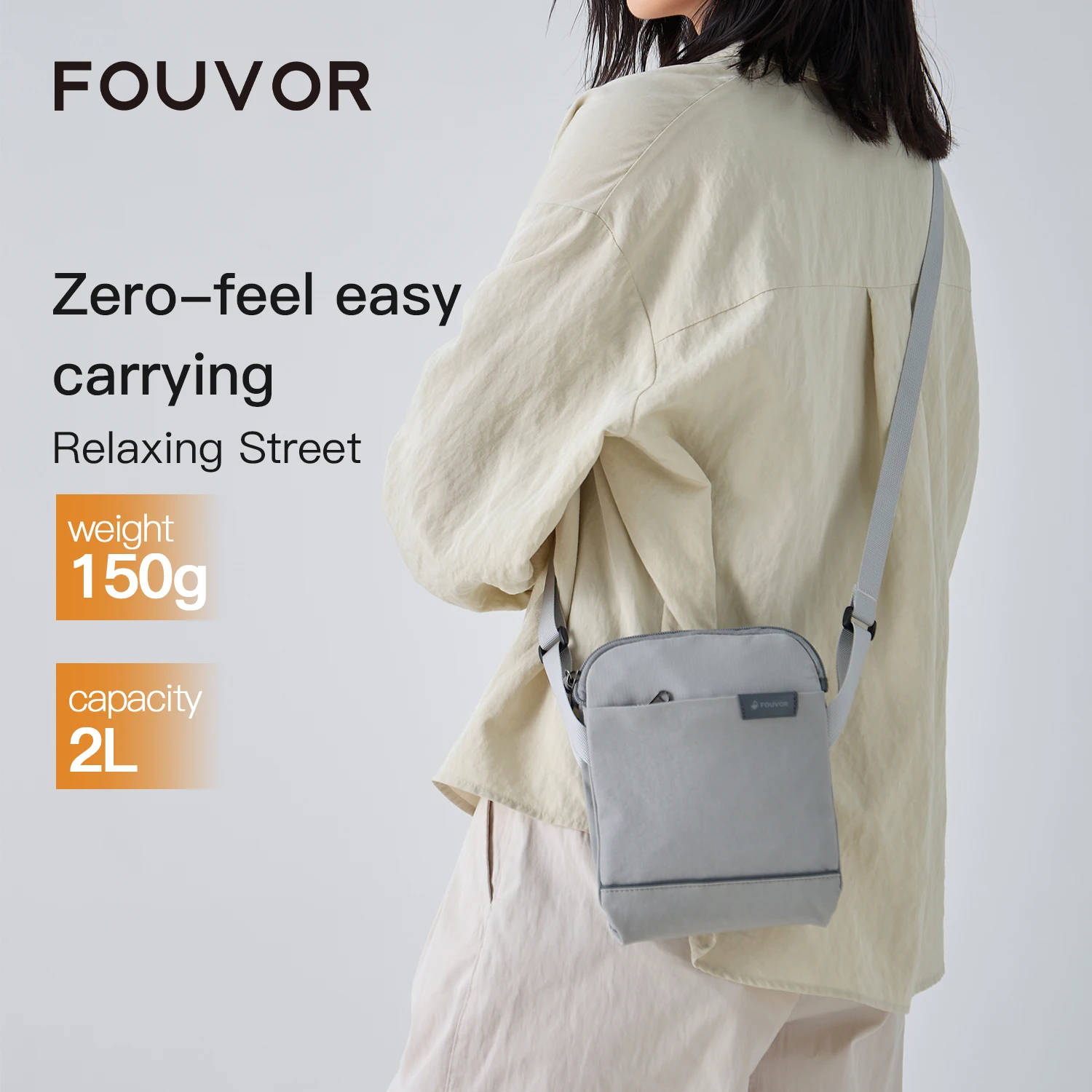 

Fouvor Black Women's Shoulder Bag Large Casual Fashion Sports Crossbody Bag 2025 Trend Nylon Canvas Light Messenger Bags 3063-01