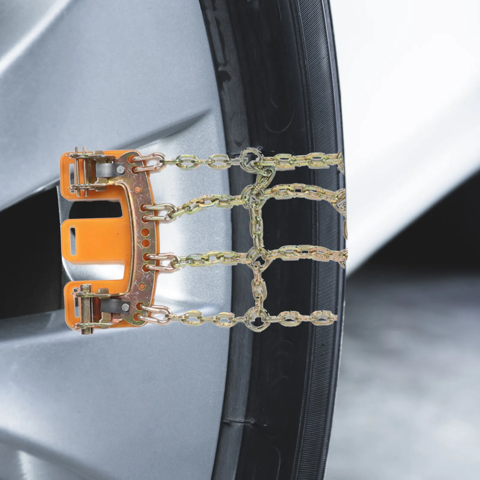 

Snow Chains Anti Skid for Car SUV Ice Snow High Strength Manganese Steel Portable Emergency Compact Design Tire