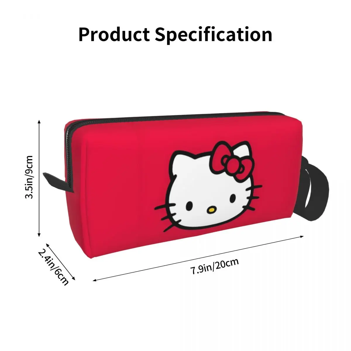 Hello Kitty Face Cute Makeup Bag Large Cosmetic Bag for Men Women Toiletry Bag Storage Pouch Bag