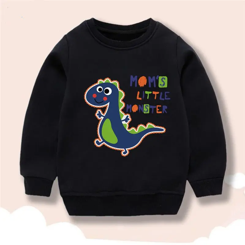 Jungen Dinosaurier Sweatshirt Mamas kleines Monster süßer Pullover Kleinkind Kinder Langarm Casual Top Herbst Frühling Kleidung KL1