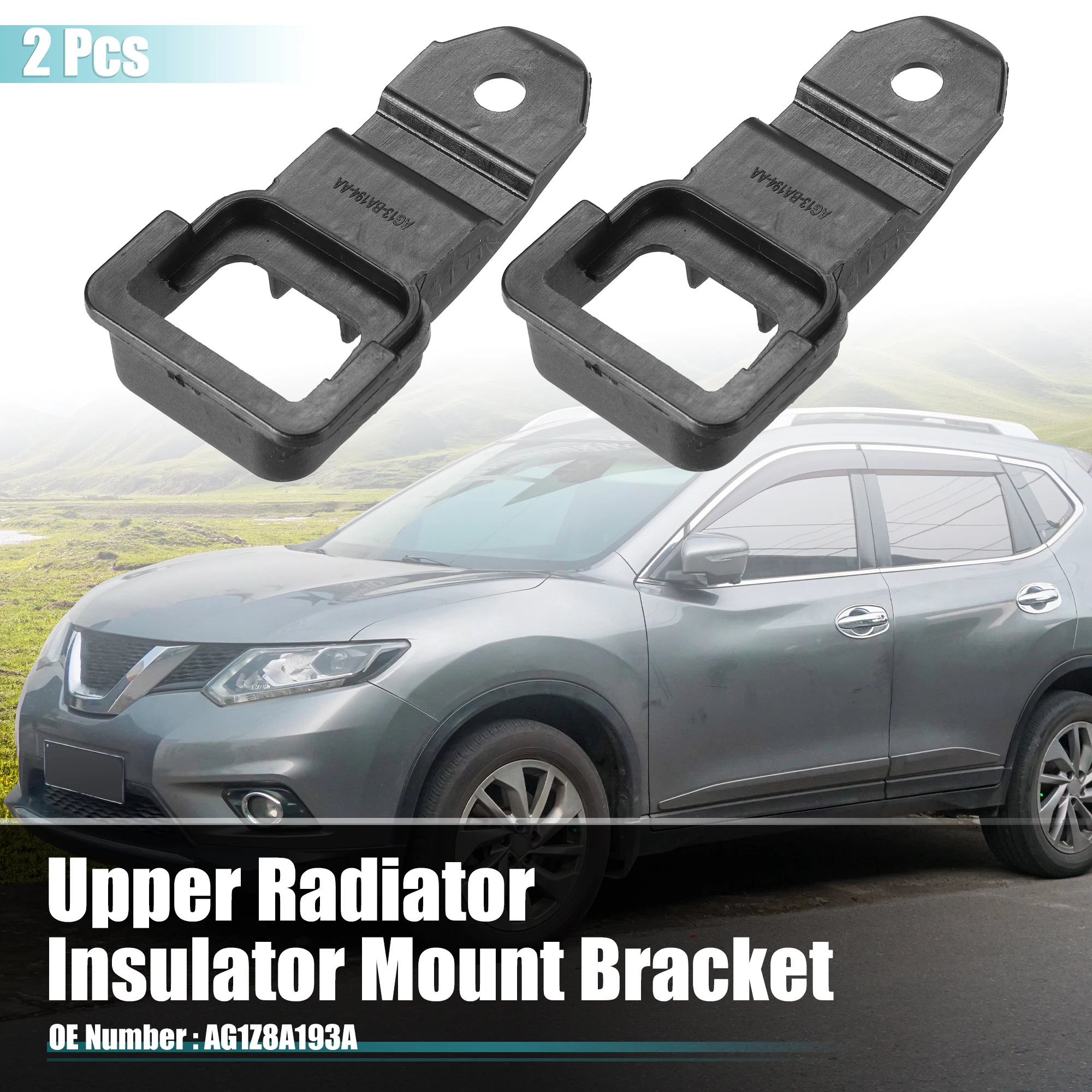 

UXCELL 2pcs Upper Radiator Insulator Mount Bracket for Ford Edge 11-14 No.AG1Z8A193A