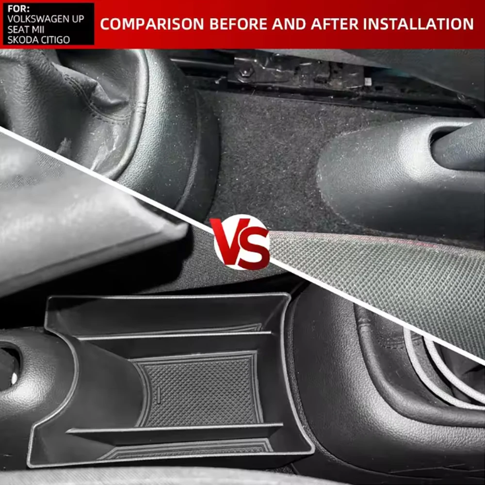 ABS Center Console Armrest Storage Box For Volkswagen VW Up Seat Mii Skoda Citigo 2013 - 2021 Car Accessories