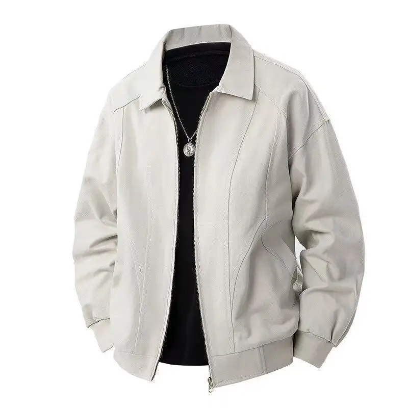 

Мужская повседневная удобная рубашка с отложным воротником, свободного кроя, из смесового хлопка, для весны и осени, удлиненная