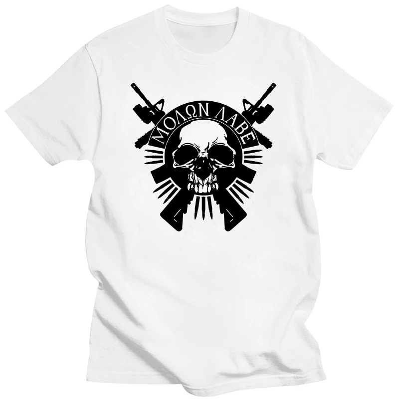 2019 New Hot sale 100% cotton Rothco Molon Labe Skull T-Shirt