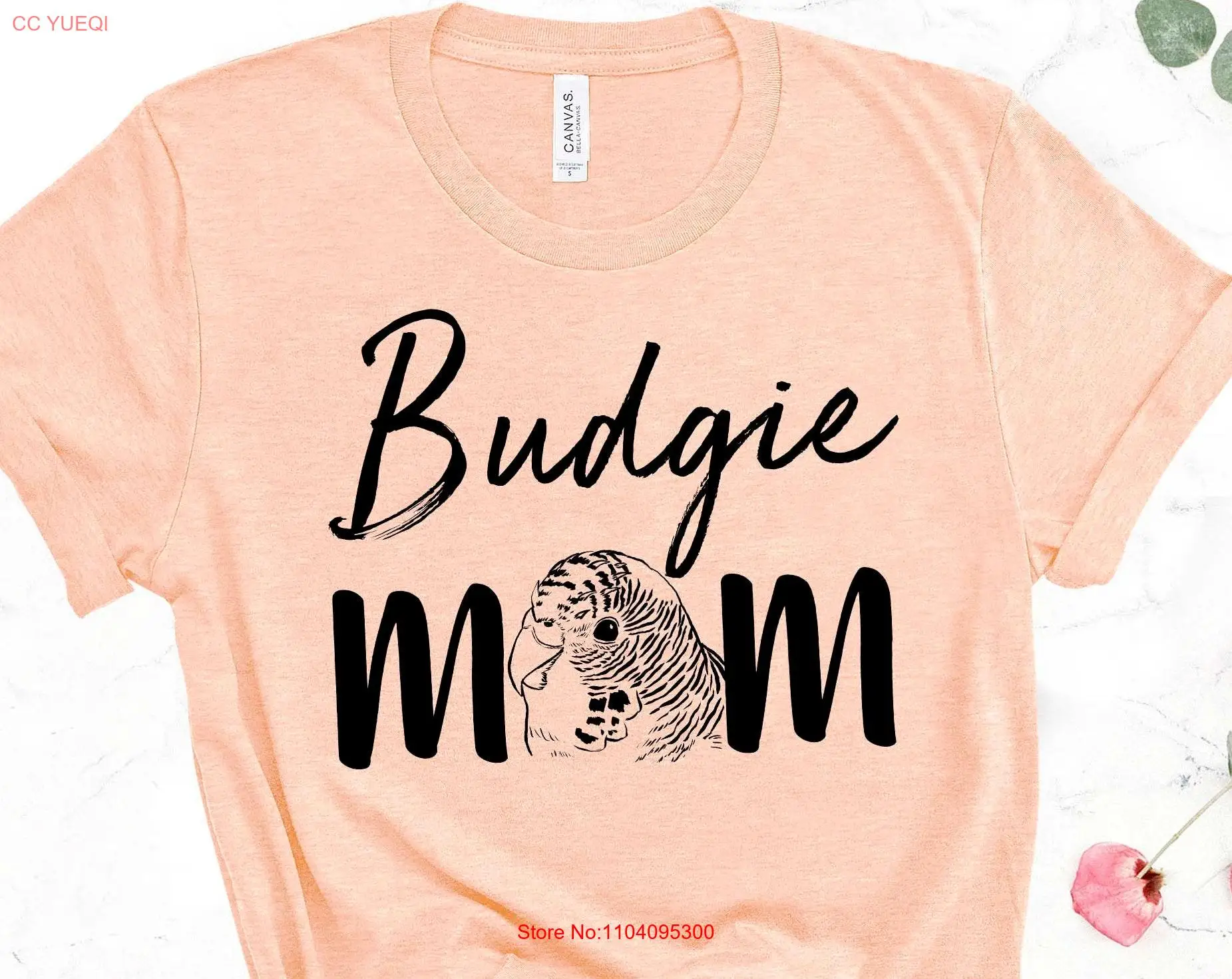 Budgie Mom T Shirt Cute Owner for Women Budgerigar Bird ParakeeT long or short sleeves