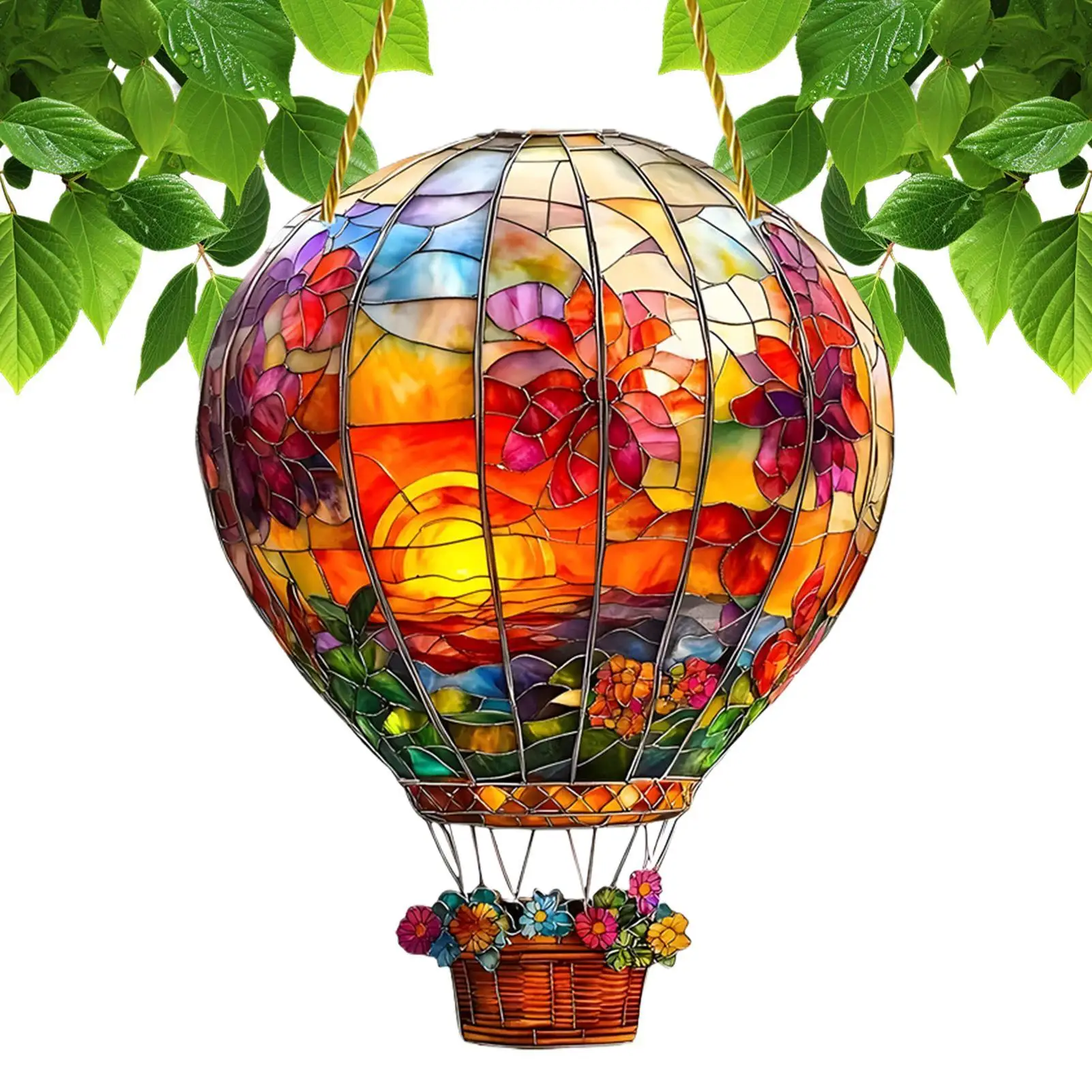 Sun Catcher Raam Muur Ophangbaar Gekleurd Decor 2D Platte Acryl Heteluchtballon Zon Catcher Raamdecoratie voor Huis Tuin