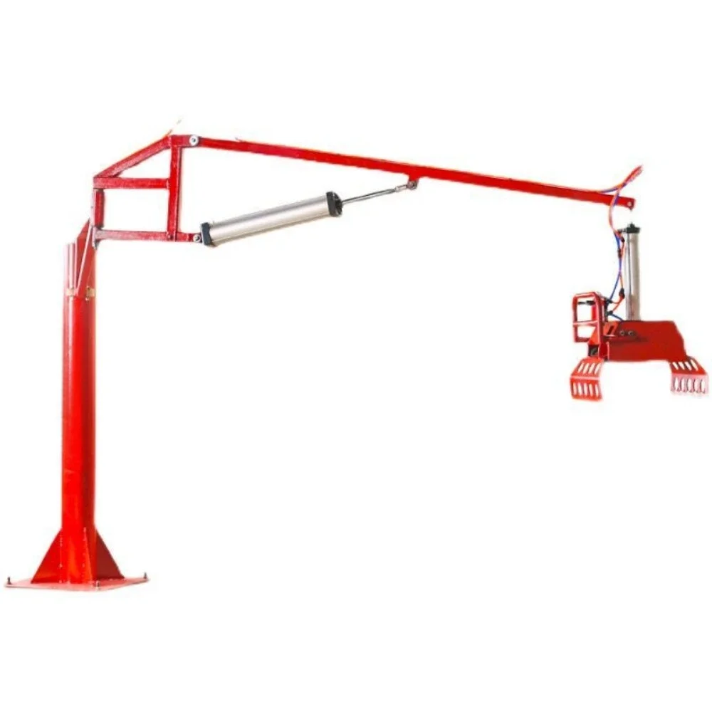 

Pneumatic mechanical gripper for carrying heavy objects mobile lifting and balancing crane