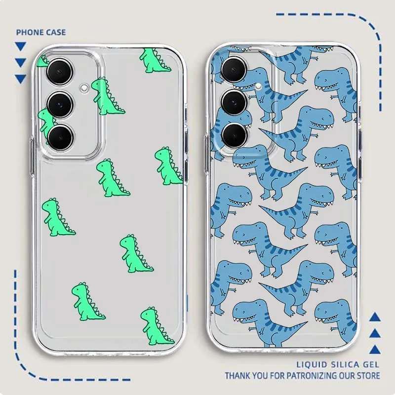 

Cute Dinosaur For Samsung Galaxy Note 20 10 F12 M23 F23 M14 F15 M54 M55 Ultra Plus 5G TPU Transparent Phone Case