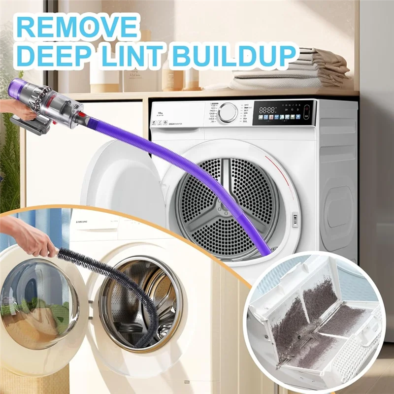 WHYY-5PCS طقم تنظيف فتحة التهوية للمجفف لدايسون V7 V8 V10 V11 V12 V15 V6 مرفق فتحة التهوية لإزالة الوبر للزوايا والفجوات