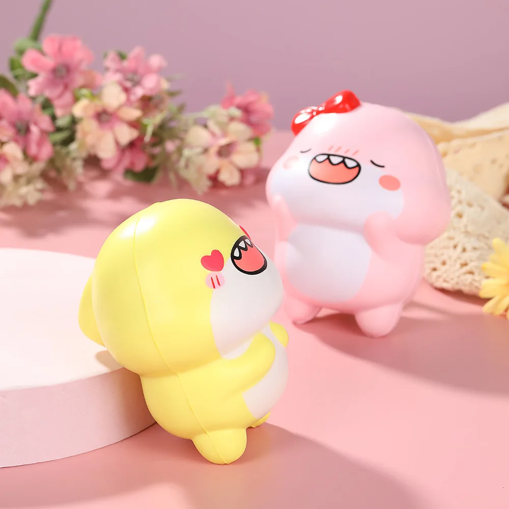 Creative Happy Fat Shark Doll PU Slow Rebound Stress Relieving Toy Funny Slow Rising Squeeze Sensory Fidget For Toy Kids Adult