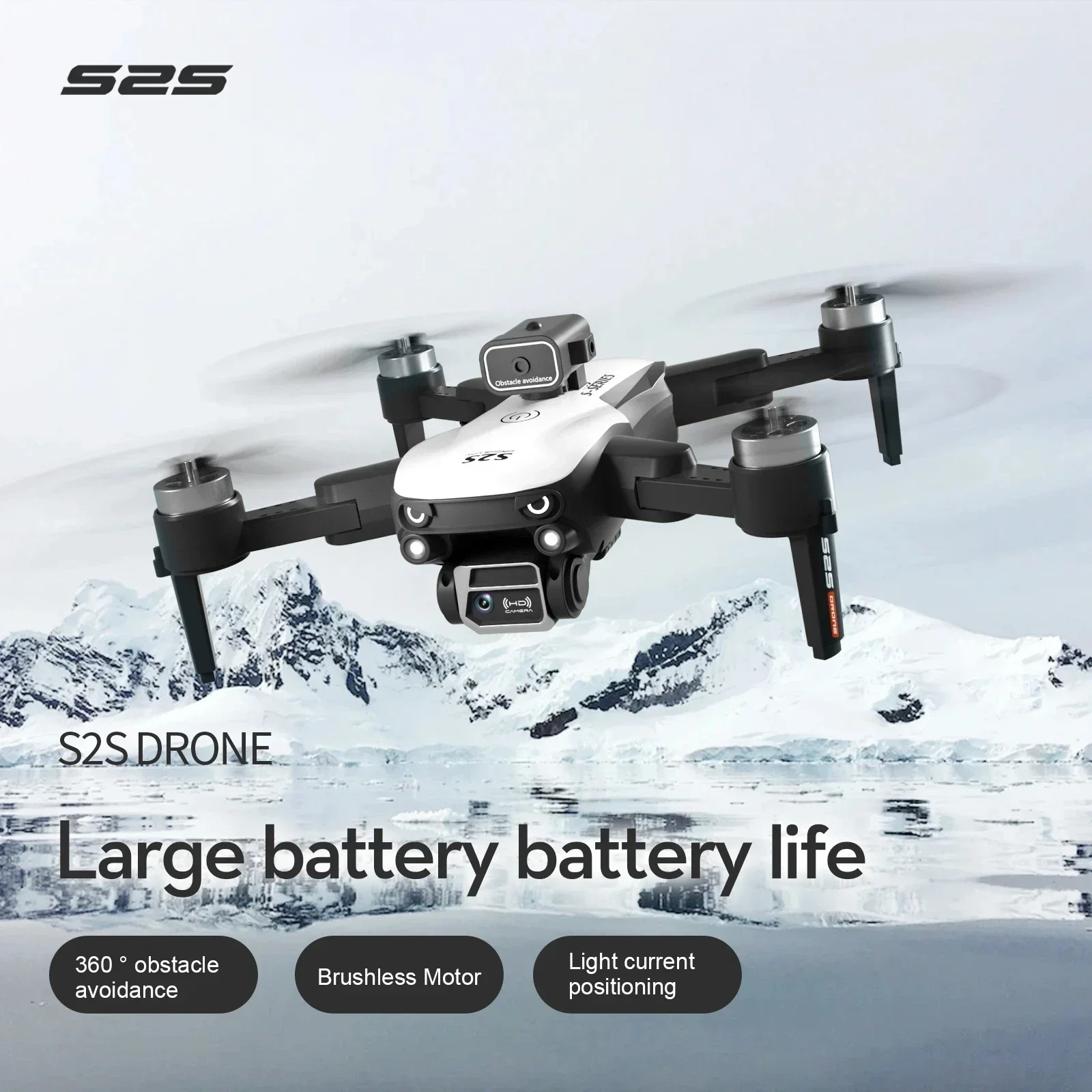 

New S2S Drone 8K HD Dual Camera Brushless Motor Obstacle Avoidance Dron RC Helicopter Professional Foldable Quadcopter Toy