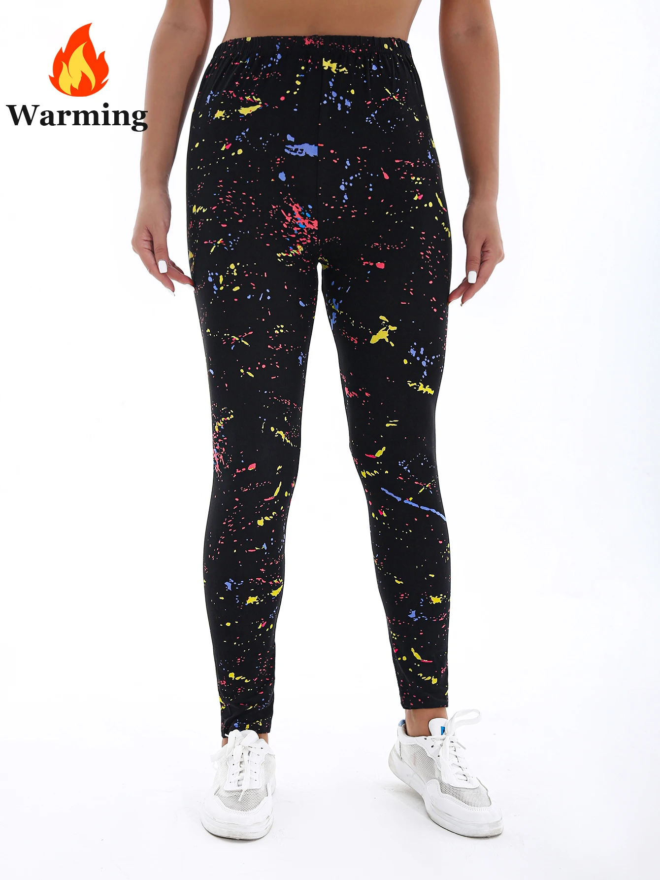 Autumn Winter 1PACK Women's Black Bottom Splashing Velvet Thickened Sexy Tight Legging Casual Sports Elegant Fitness Yoga Pants