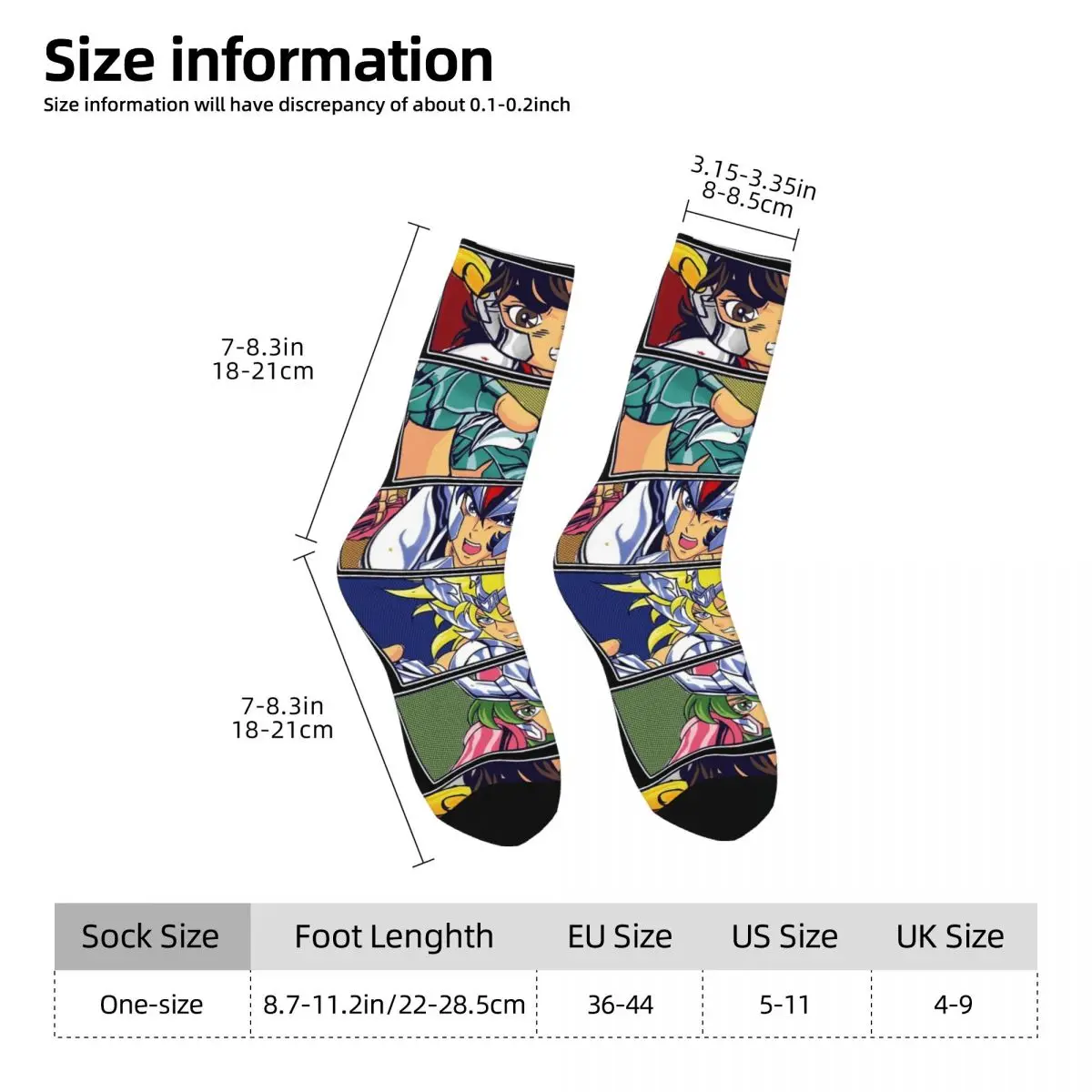 Knights Of The Zodiac Socks Spring Stockings Elegant Men Medium Soft Socks Design Running Anti Bacterial Socks