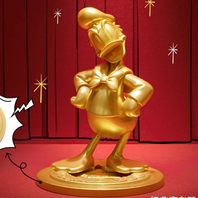 POPMART mainan kotak buta seri ulang tahun Disney Donald Duck 90th figur aksi Anime lucu hadiah boneka kotak misteri