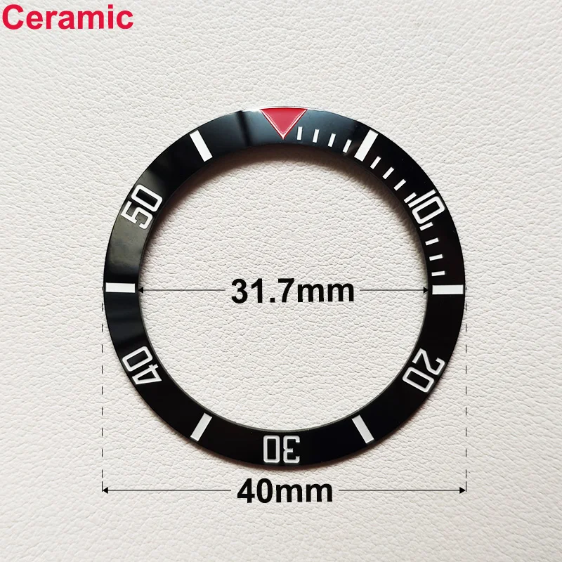 40mm * 31,7mm Keramik-Uhrenlünetteneinlage Passend für 42mm bis 44mm Taucher-GMT-Yacht-Sea-Dweller-Uhrengehäuse Uhrenring-Zubehör – Detail 18