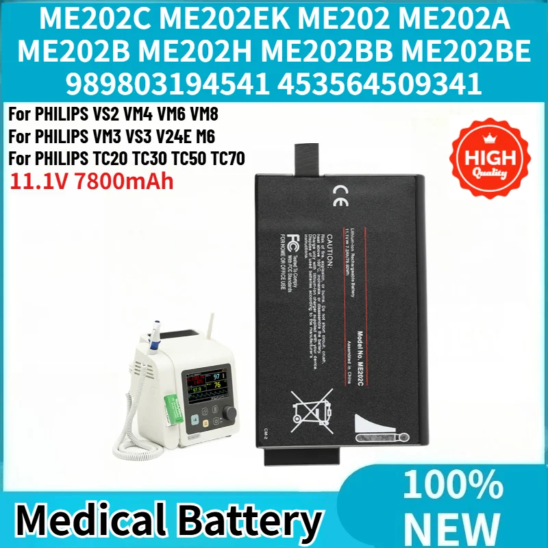 

ME202C ME202EK High Quality Battery 11.1V 7800mAh for Philips VS2 VM4 VM6 VM8 VM3 VS3 V24E M6 TC20 TC30 TC50 TC70 Monitor