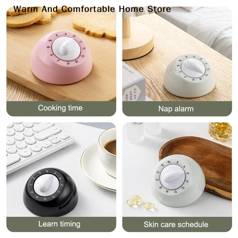 【W】Mechanical Kitchen Timer With Loud Alarm And Battery Free Design Perfect For Home Cooking Baking And Study Time Management