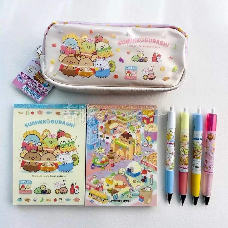 2024 New Kawaii Sumikkogurashi Pencil Case Cosmetic Bag Stationery Bag Large Capacity Student Desktop Storage Bag Gift for Girl