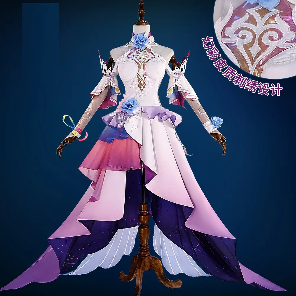 Spiel Honkai Star Rail Honkai Impact 3rd Cyrene Cosplay Kostüm Perücke Outfit NEUER Stil Cyrene Kleid Weihnachten Halloween Party Anzug