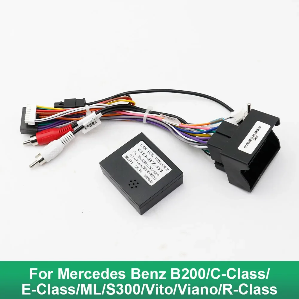 

Car Android 16PIN Power Wiring Harness Cable With Canbus For Mercedes Benz B200/C-Class/E-Class/ML/S300/Vito/Viano/R-Class