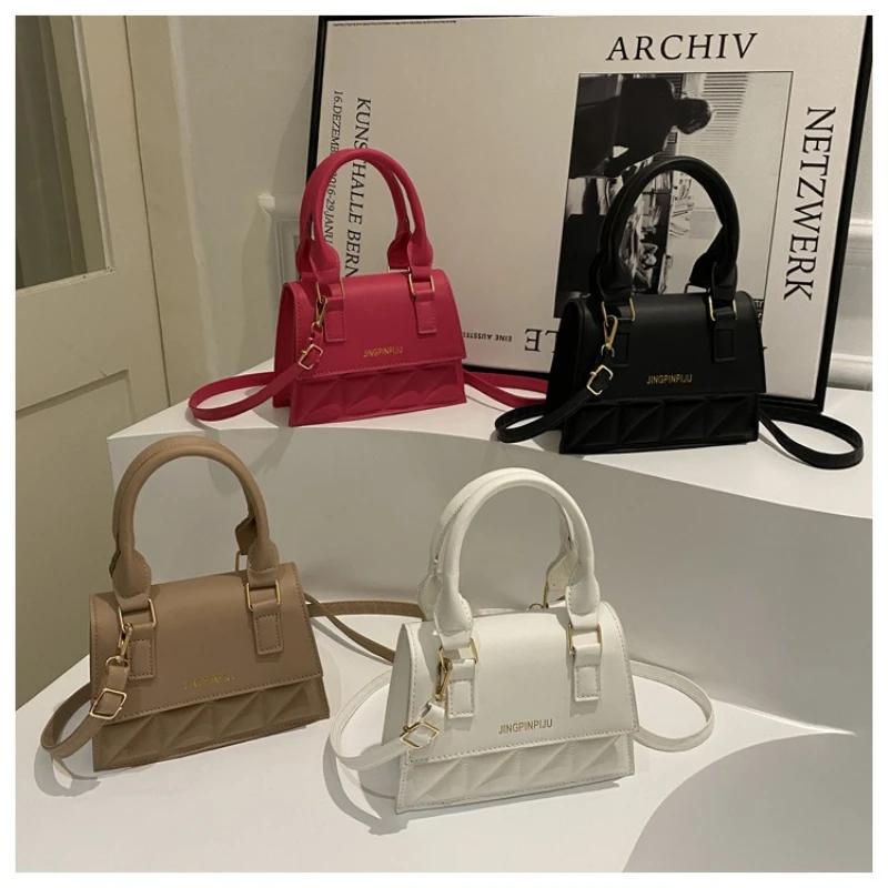 

Модная корейская версия, сумка через плечо из искусственной кожи, универсальная свежая однотонная сумка через плечо, сумка-тоут, изысканное мастерство для женщин