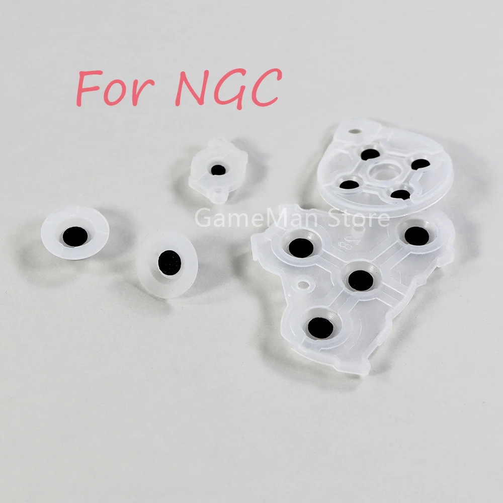 For Nintendo GameCube NGC Controller Transparent Conductive Rubber Silicone Button Pad For NGC Game Console Replacement Kits