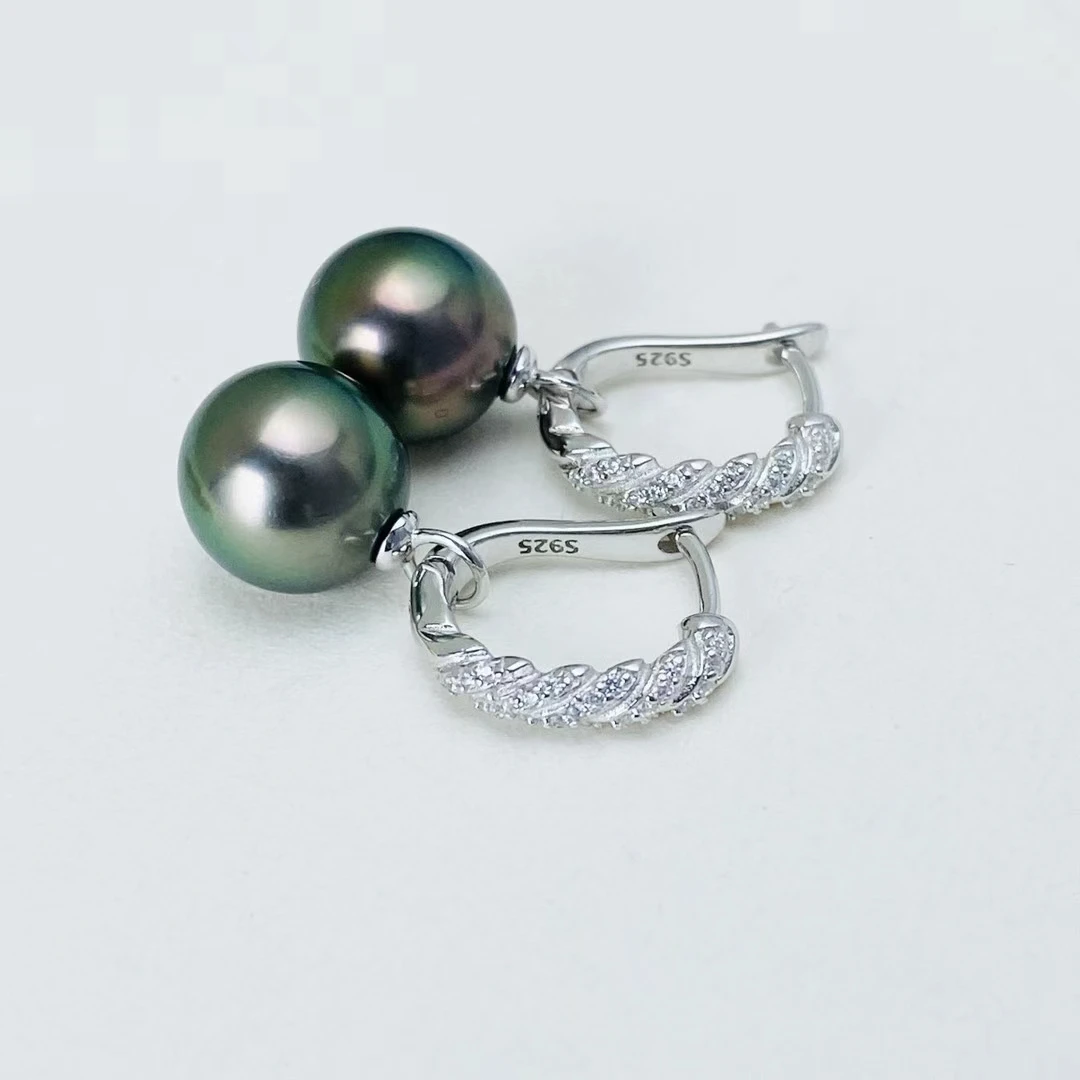 Wholesale 925 Sterling Silver Earrings Mount Findings Settings Base Mounting Parts Accessory for 8-12mm Pearls