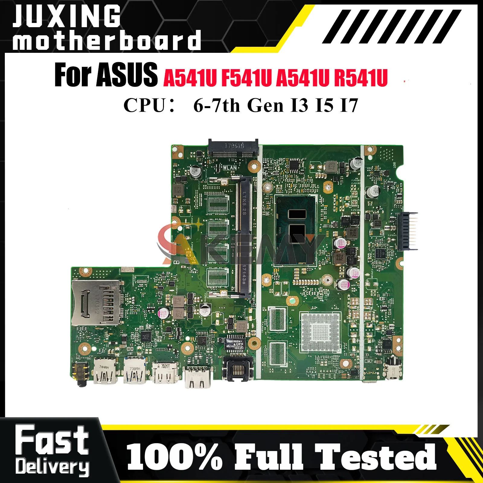 

X541UAK Laptop Motherboard For ASUS X541UVK X541UAK X541U X541UJ F541U X541UA A541U A541U R541U X541UV Mainboard W/ I3 I5 I7 CPU