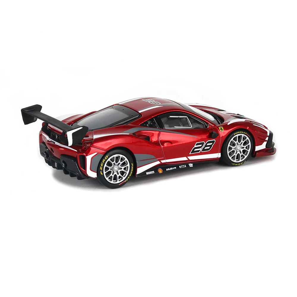 Bburago 1:43 Set Collection Ferrari 488 CHALLENGE EVO 2020 Alloy Luxury Vehicle Diecast Pull Back Cars Model Toy Collection Gift